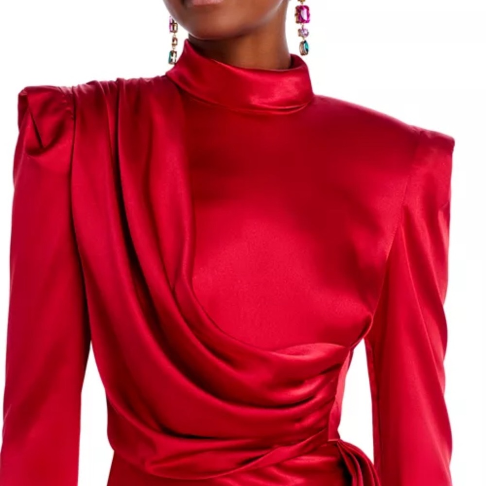 Nadine silk red mini dress - Picture 3 of 6